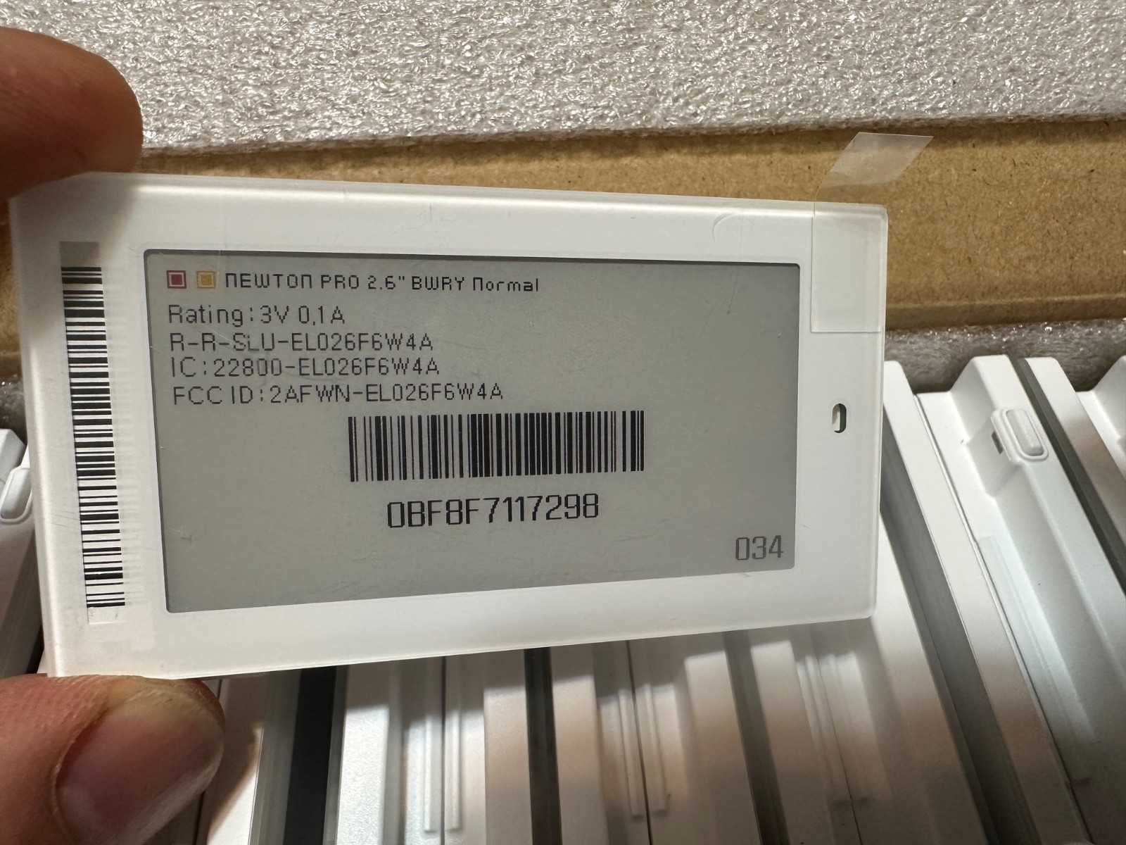 NEW 20 Pieces Solum Electronic Shelf Label 2.6"  BWRY Newton Pro EL026F6W4A /NWH