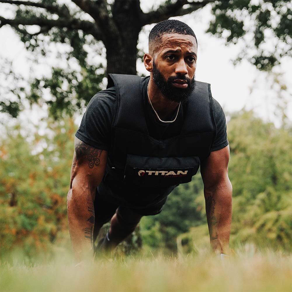 Titan Fitness Elite Series 50 LB Adjustable Weight Vest, (20) 2.5 LB Ingots