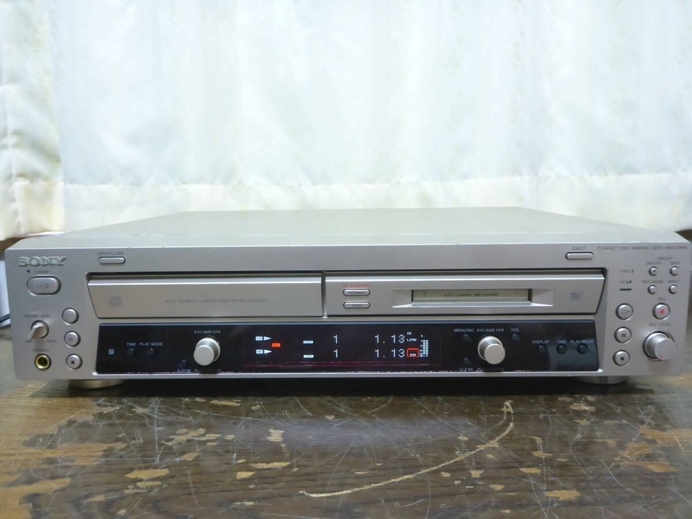 SONY MXD-D400 MD Deck Mini Disk Deck Audio Player Recorder MDLP Used