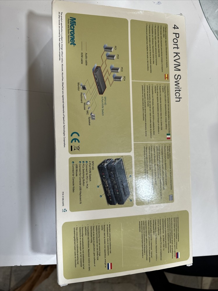 Micronet 4 Port KVM Switch SP214D