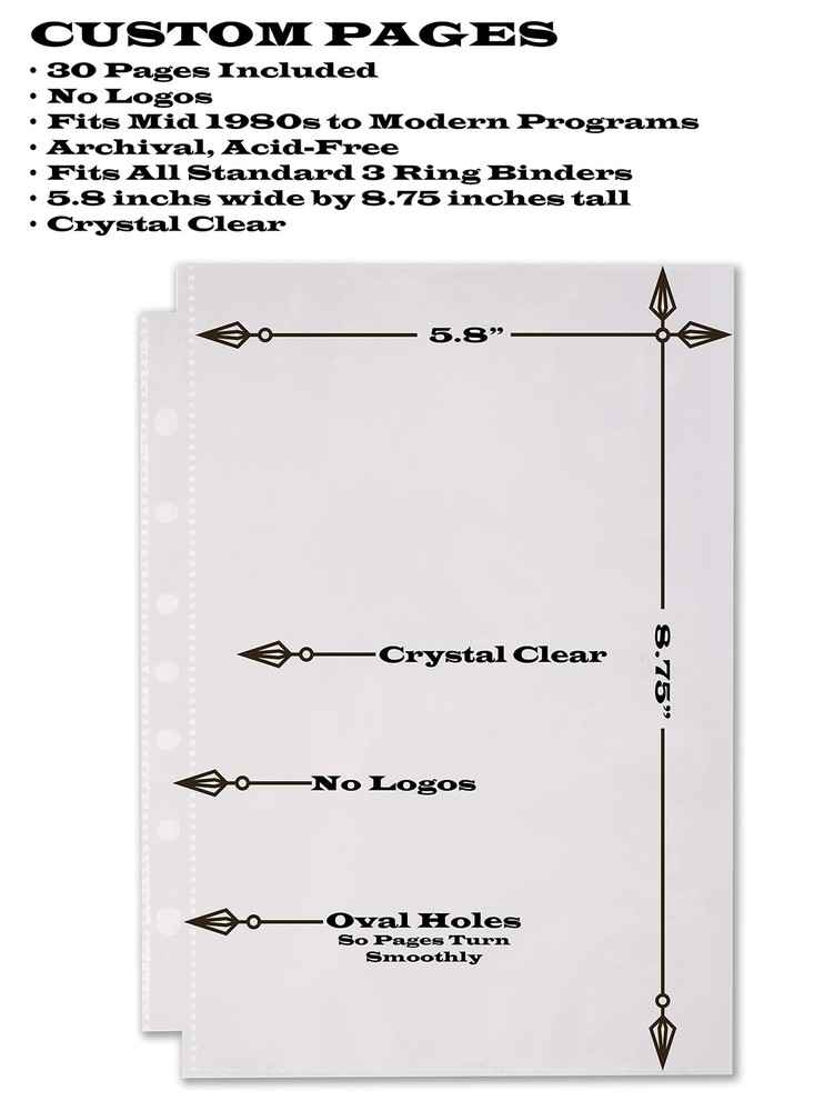 2Fold Binder Holding Broadway Play Program and Theater Programs with 30 Custom