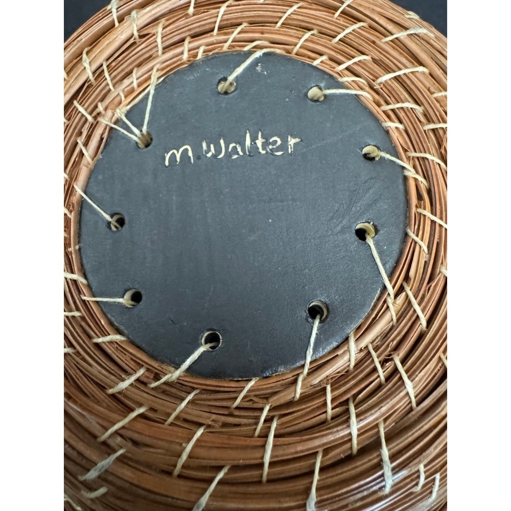 Hand Made Decorative Pine Needle Basket Tile Inserts by Melanie Walter