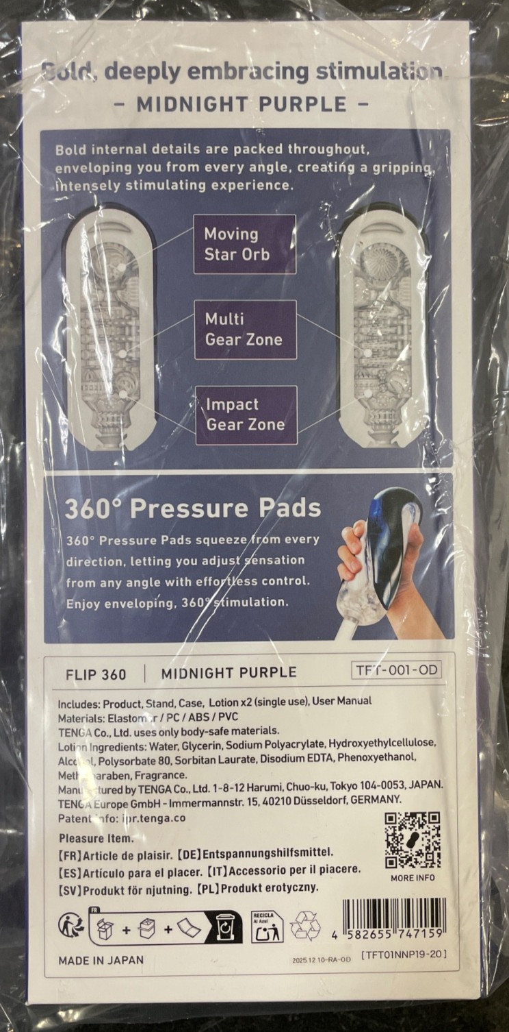 TENGA FLIP 360 Midnight Purple – Intense Stimulation Sleeve New in Box