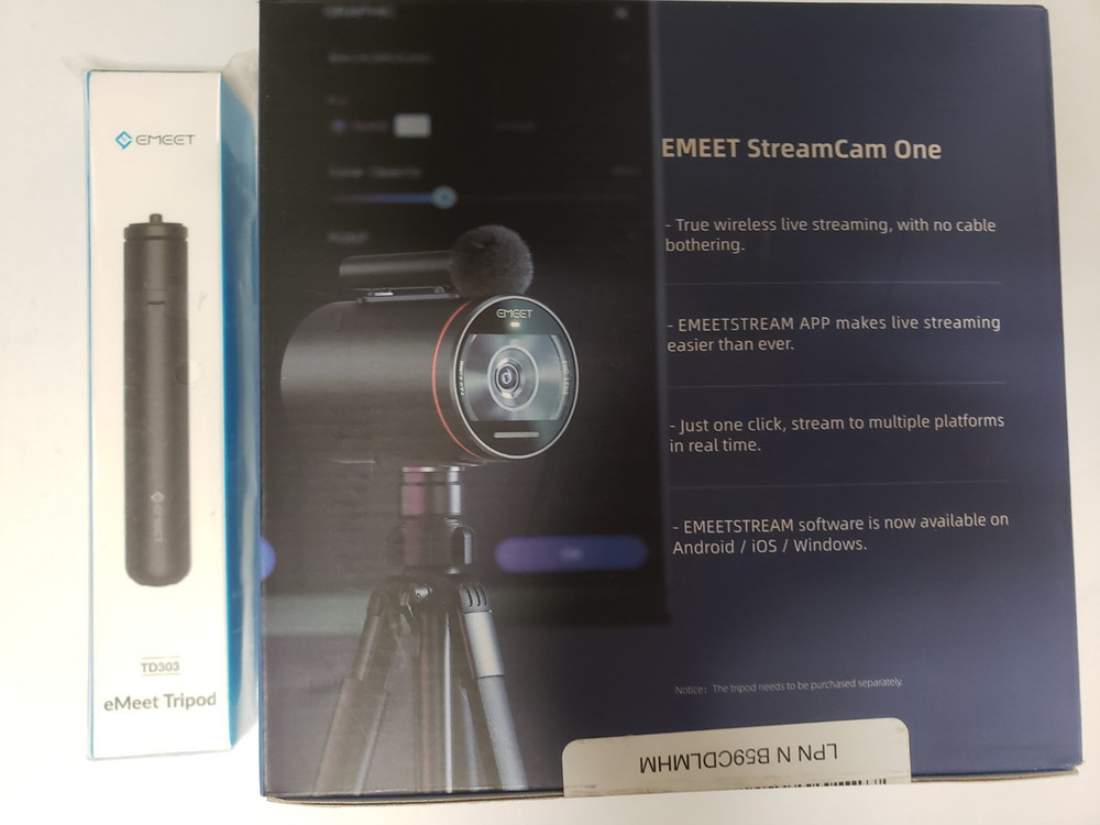 EMEET StreamCam One E7004 with Collapsible Mini Tripod