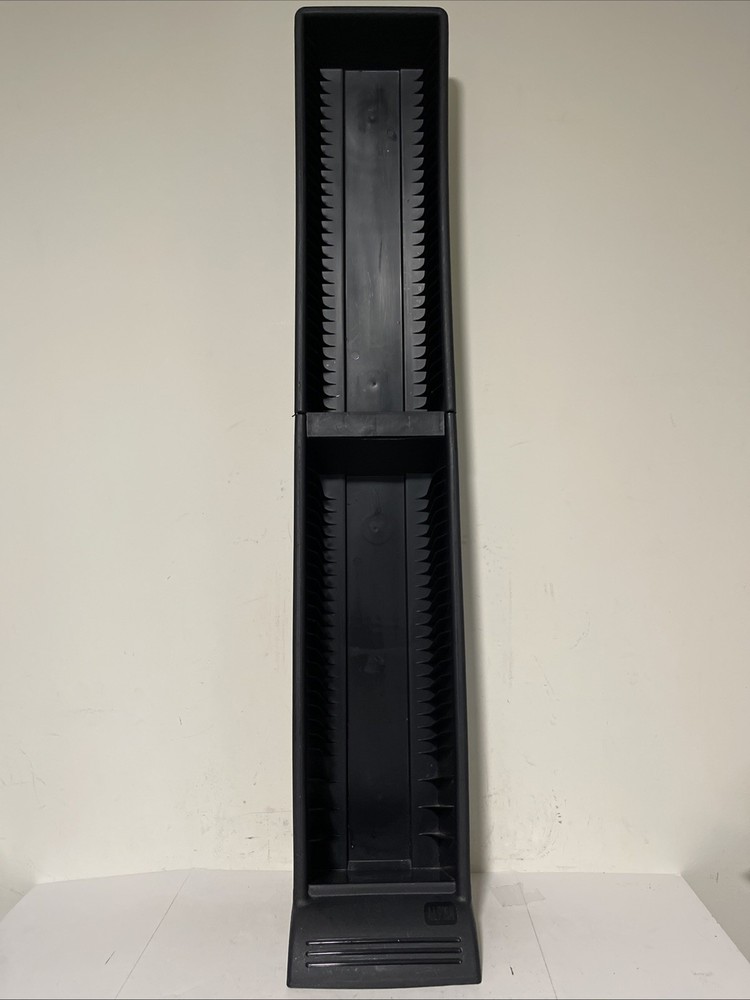 ALPHA 60 CD Black Storage Tower Rack Stand (Approximately 36" Height, 2-piece)
