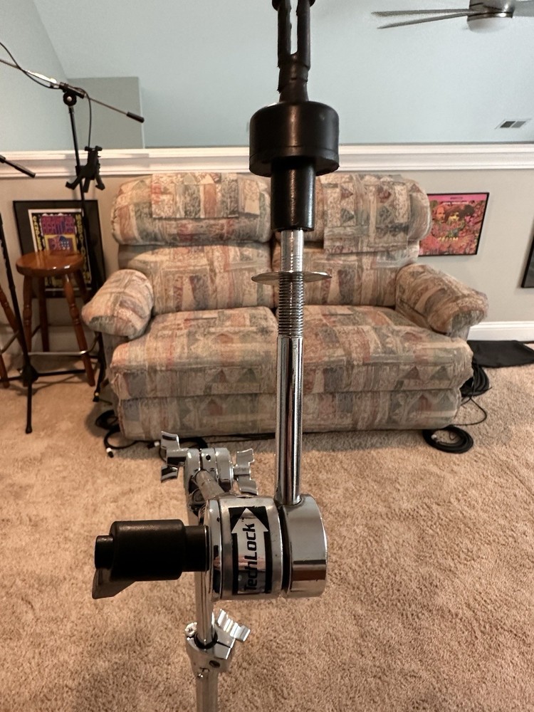 Gibraltar TechLock Double Braced Height-Adjustable Silver Boom Cymbal Stand