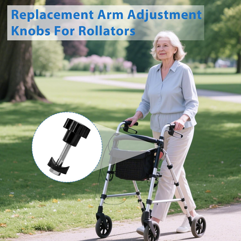 2 Sets Rollator Walker Replacement Parts，Complete Walker Accessories Kit with 4