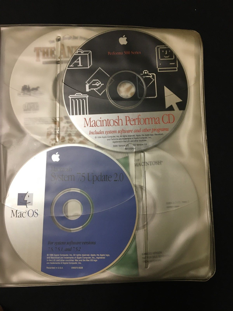 Apple Macintosh Performa Install CD Packet + Extras (PN: 600-1629) 1994-1997