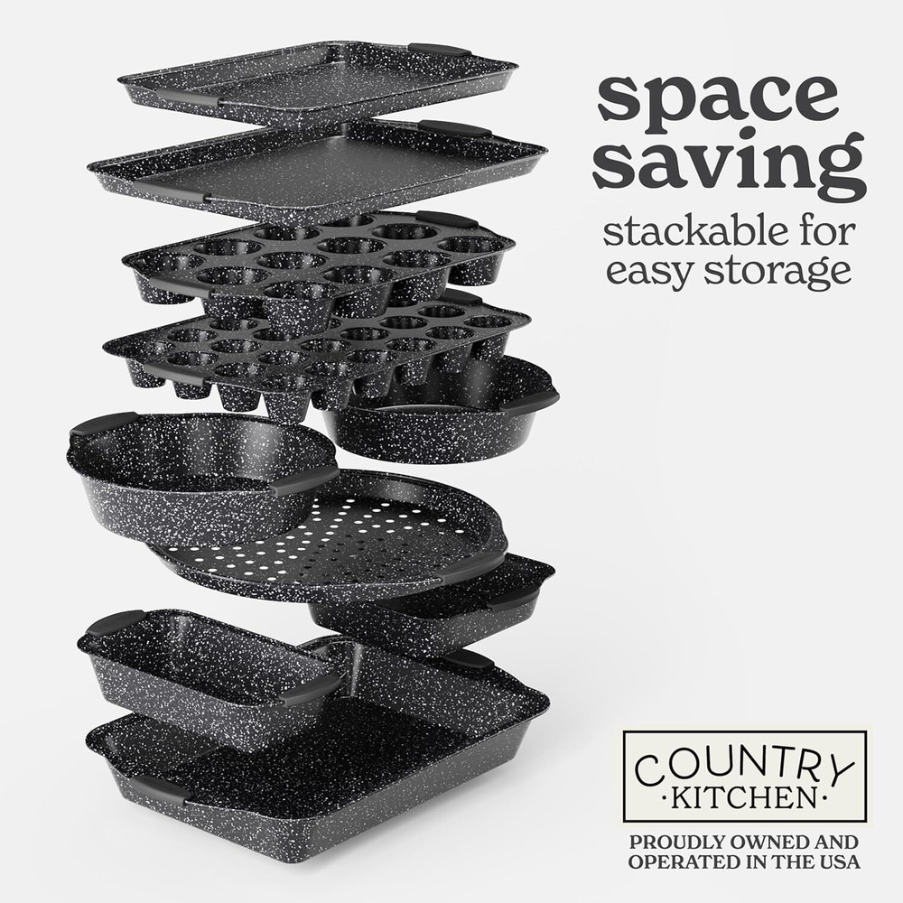 10-Piece Nonstick Baking Set, Stackable & PFOA-Free, for Modern Kitchens