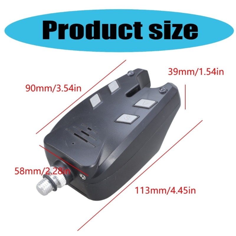 Fishing Rod Electronic Fish Baits Indicator Alarm Lights Adjustable Sensitivity