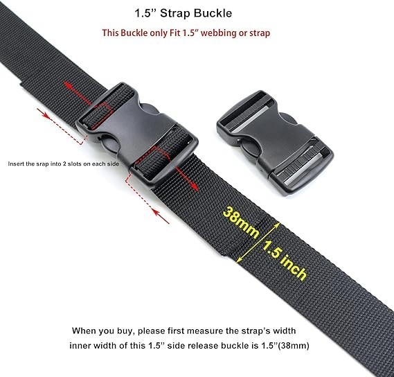 Side Release Buckles Heavy Duty Plastic Buckle Snap Clips Clasps Backpack Buc...