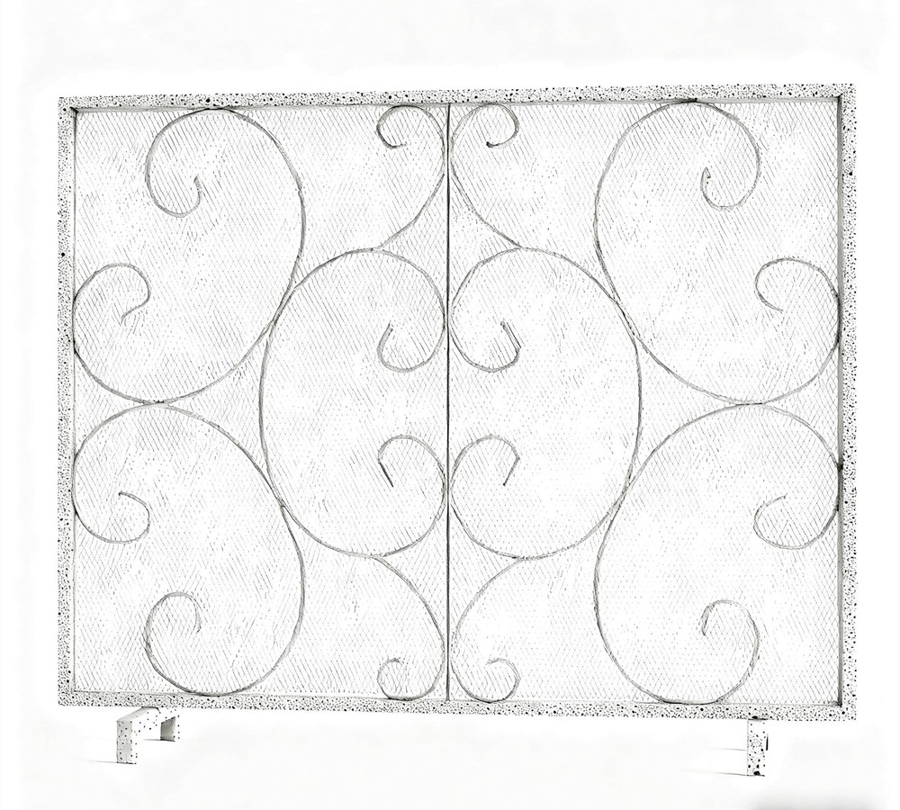 Single Panel Decorative Fireplace Screen Stand Alone Cover Handcrafted Durabl...