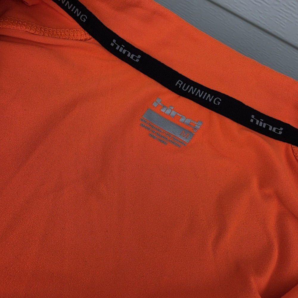Hind Men's Half Zip Performance Running Jersey Orange Size Medium