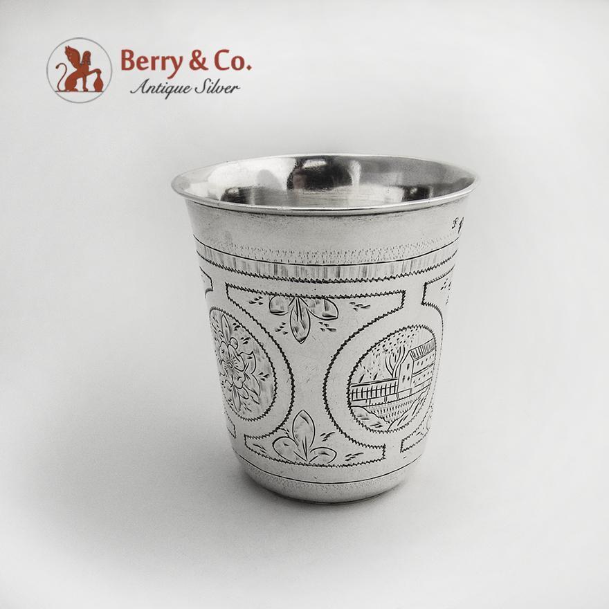 Russian Beaker Large Vodka Cup 84 Standard Silver 1875