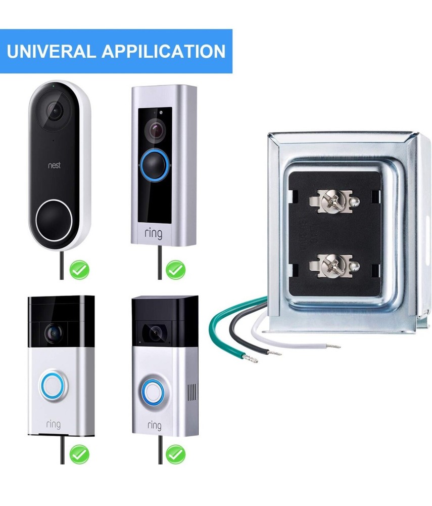 Transformer for Ring Video Doorbell Pro 16V 30VA Hardwired Maxdot