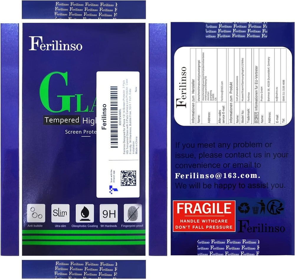 3 Pack Screen Protector for Iphone 14 / Iphone 13 with 2 Pack Tempered ⭐️⭐️⭐️⭐