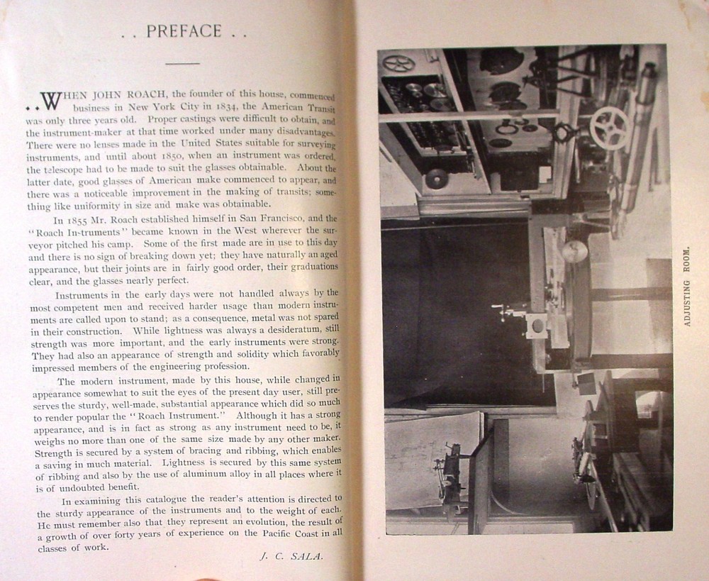 1896 Sala Surveying Insts. Catalog (after Roach)