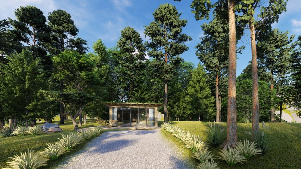 Forest Cabin 3D Model | Wooden Tiny House | SketchUp | Mee Studio