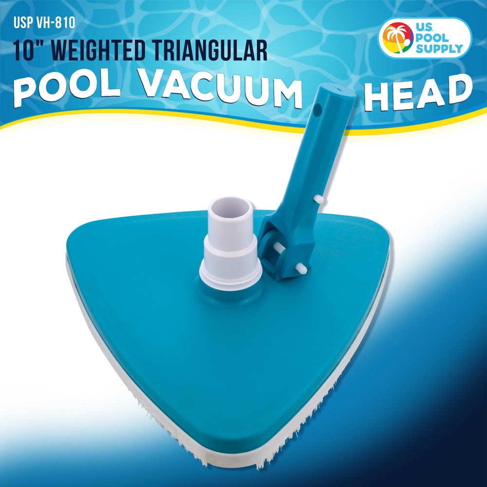 Weighted Triangular Pool Vacuum Head, Swivel Connection, Above Ground, Inground