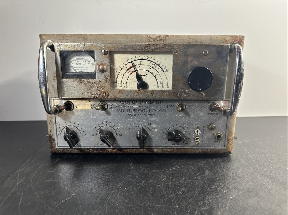 Vintage Multi Elmac A54 Transmitter Ham Radio Low Output On CW 18 Watts