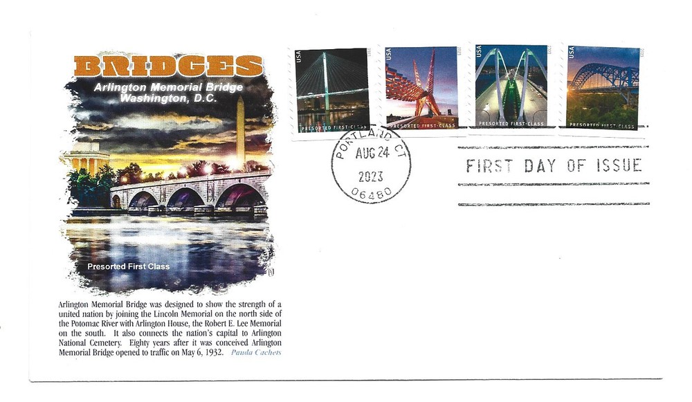 5808-11 Bridges on one, Panda Cachets FDC