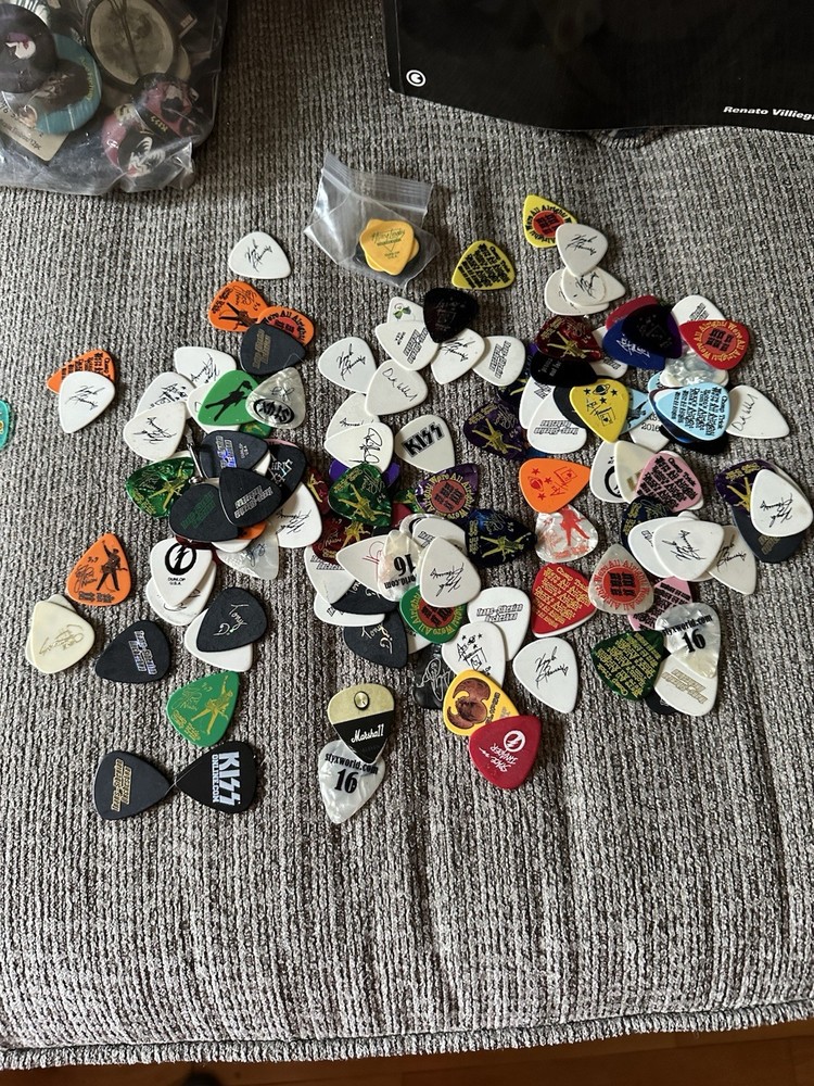 Kiss Rush Journey Black Sabbath Drums Sticks Picks Guitar Album Ozzy Dio Poster