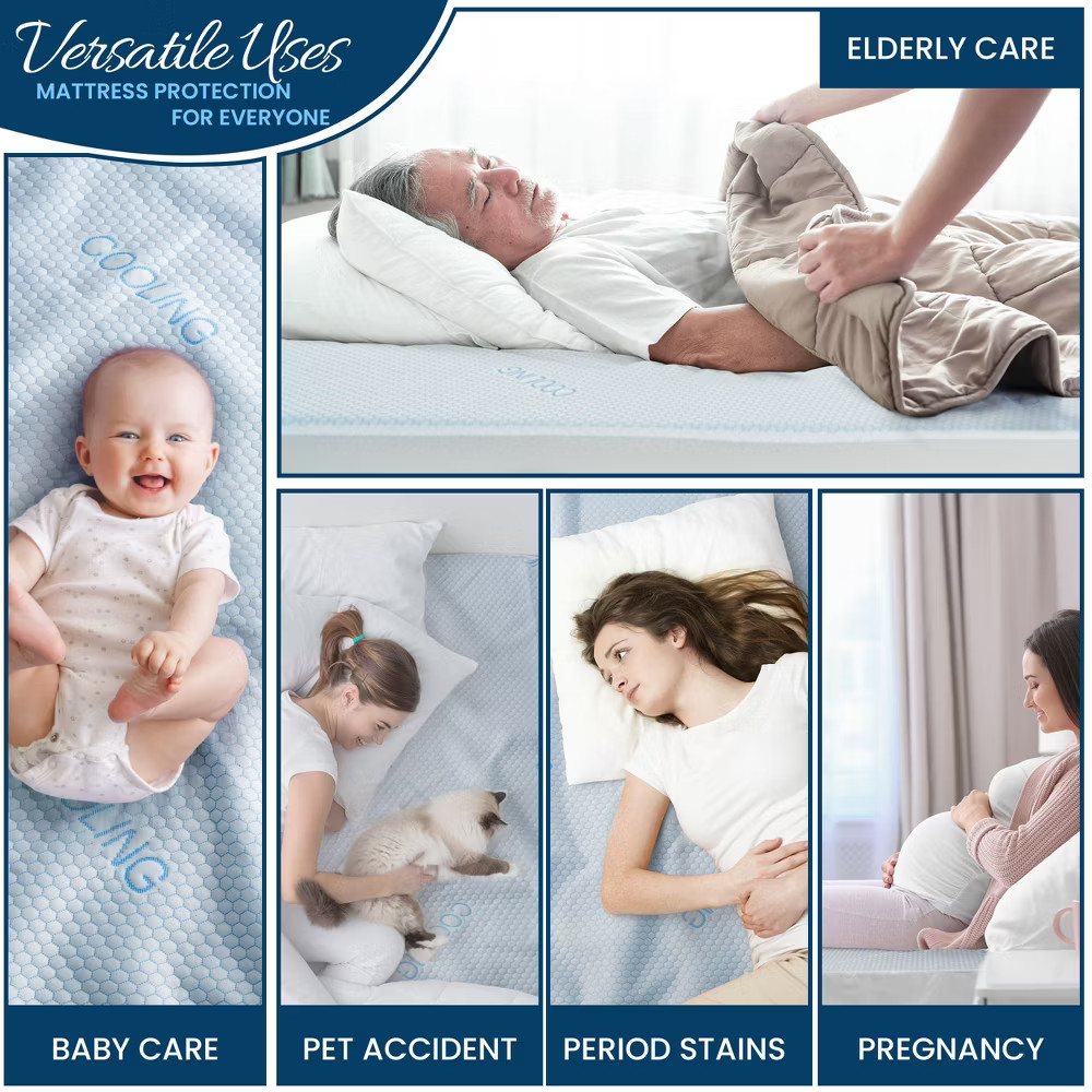 Lux Decor Waterproof Mattress Protector with Cooling Effect