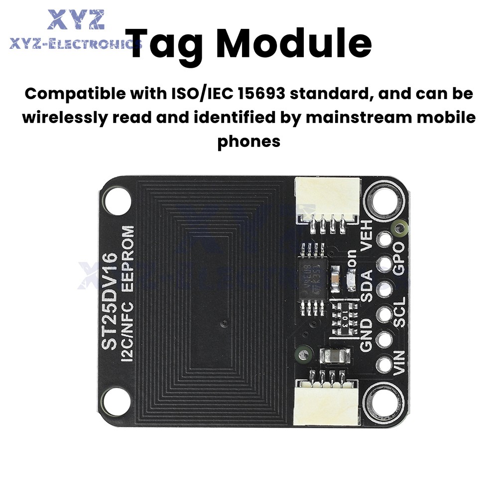 ST25DV16K I2C RFID Dynamic Tag Module Compatible with STEMMA QT/Qwiic Interface