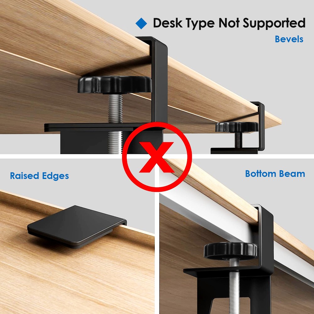 Under-Desk Keyboard Tray, Adjustable for Height & Tilt, Spacious Surface
