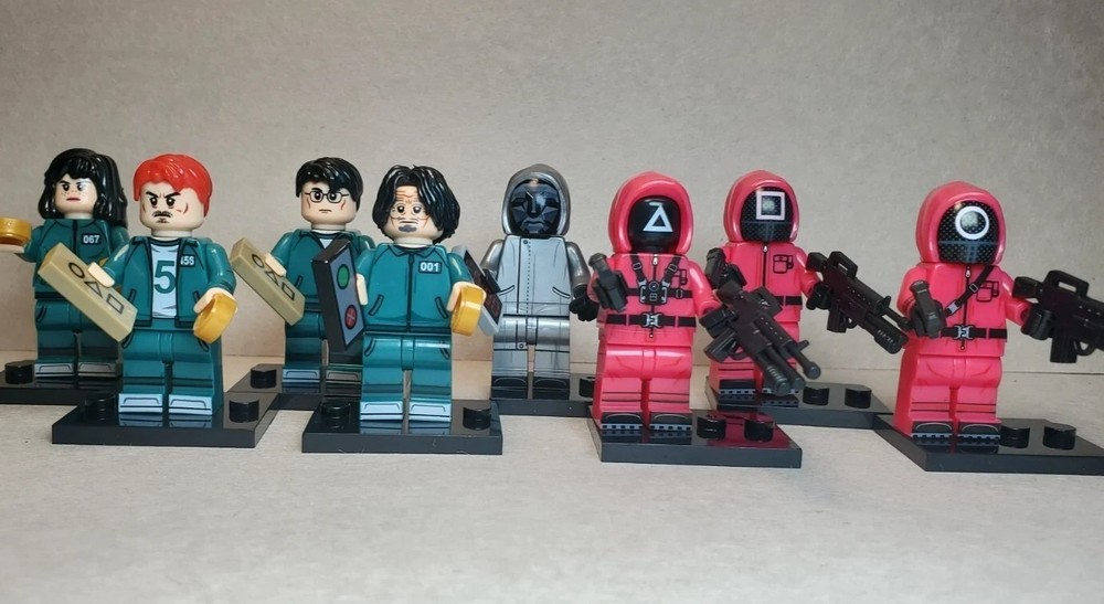 Custom Printed MOC Squid Games Minifigs 8 Pack