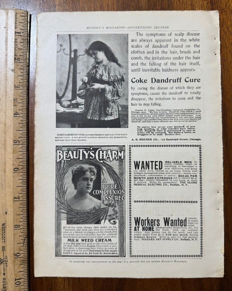 1890s mag ad Spoon Designs 1847 Rogers Bros Silver Plate reference patterns