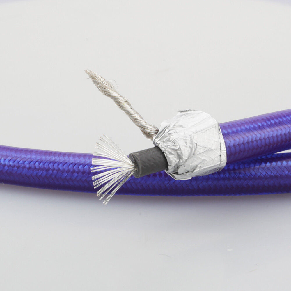 Pair OCC Pure Copper with Silver Plated Wire HIFI Audio Interconnects RCA Cable