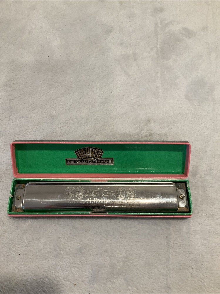 RHEINGOLD M. HOHNER HARMONICA CURVED KEY C MODEL 2474/48M GERMANY