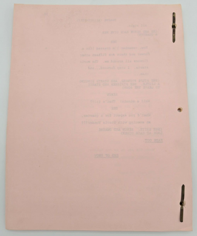 WHAT'S HAPPENING!! / Larry Mintz 1977 TV Script, "Going, Going, Gong"