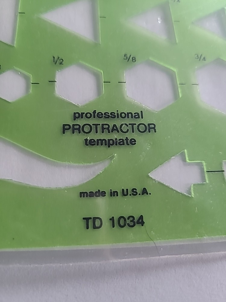 Template Designs TD1034 Protractor & General Template