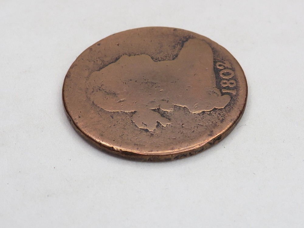 UNITED STATES 1802 DRAPED BUST LARGE CENT AG CONDITION*