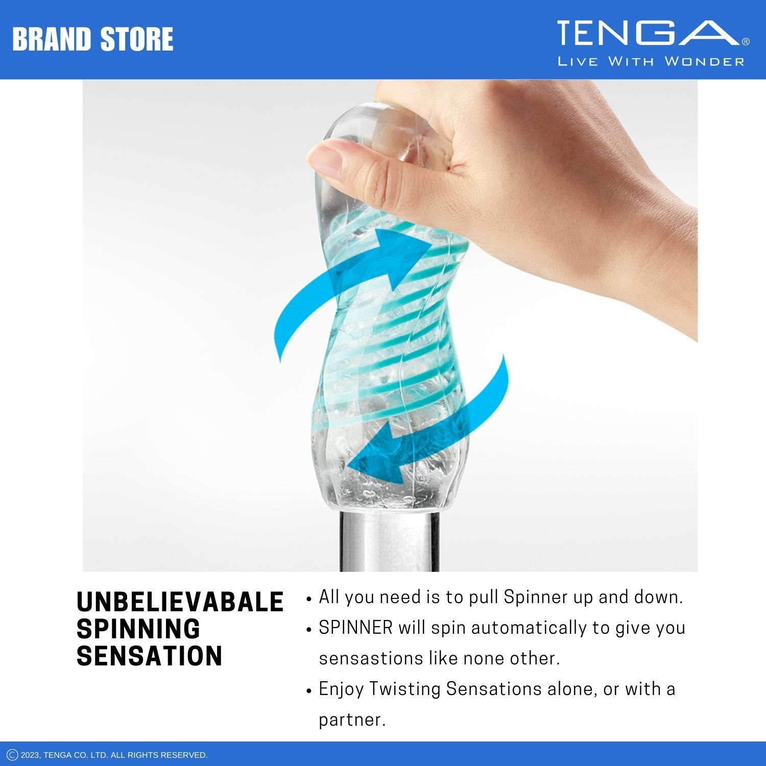 TENGA SPINNER Reusable Spiral-Motion Male Masturbator/Stroker NIB NWT
