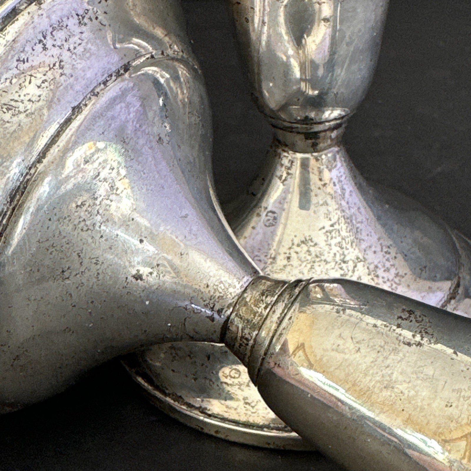 Pair Towel weighted Sterling Silver Candlesticks Candleholders Classic