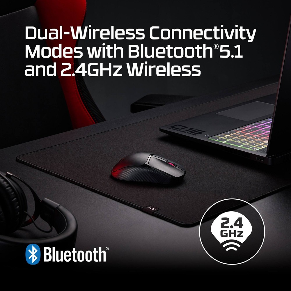 HyperX - Pulsefire Fuse Lightweight Wireless Optical Gaming Mouse with RGB Li...