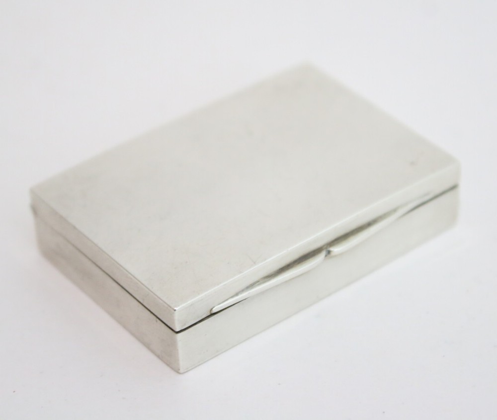 Antique Sterling solid silver double stamp box 43.5g 1900 Cohen & Charles