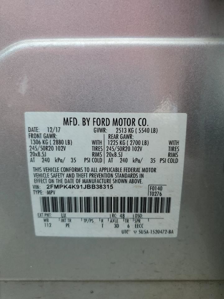 Console Front Floor Titanium Fits 15-18 EDGE 4816568