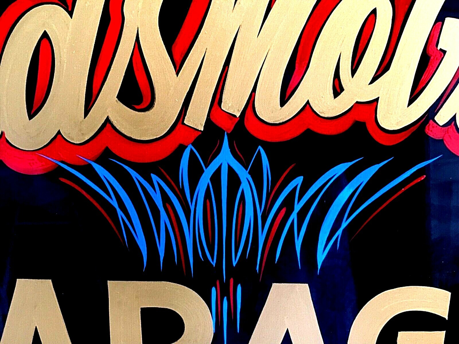 Personalized " BIKER " GARAGE SHOP Hand Painted Bike Motorcycle SIGN Pinstripe