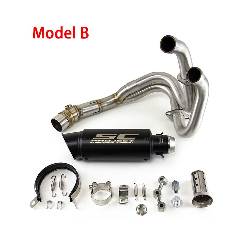 For Kawasaki Ninja 650 Z650 2012-2025 Full System Exhaust Tips Black Header Pipe