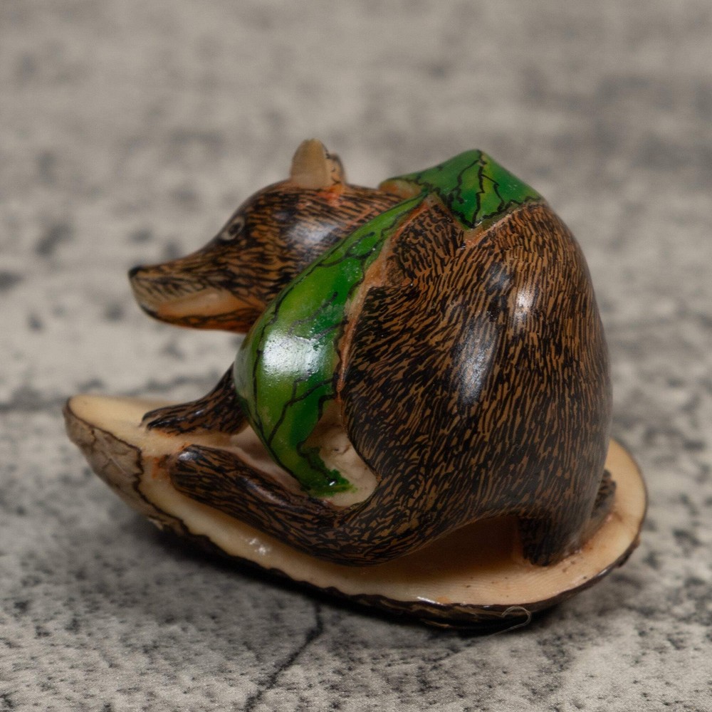 Young Coatimundi Tagua Carving