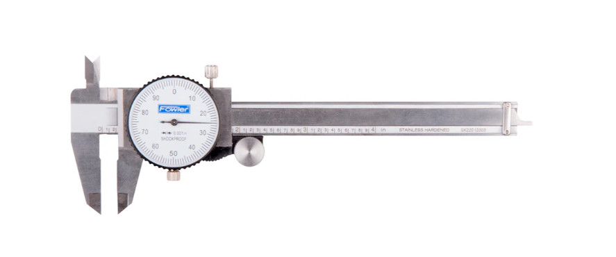 Fowler 52-008-704-1 Shockproof Dial Caliper, 0-4" Range .001" Graduation