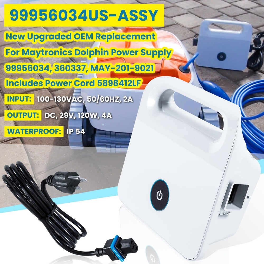 99956034 Power Supply Unit Fit Dolphin Robotic Pool Cleaner Active 10 Echo E10