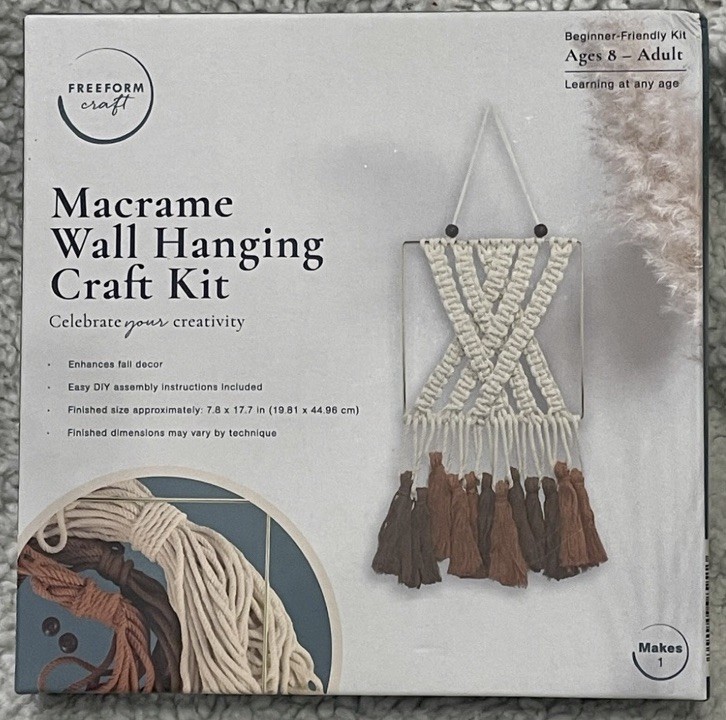 Freeform Craft Macrame Wall Hanging Kit Easy DIY Assembly Instructions