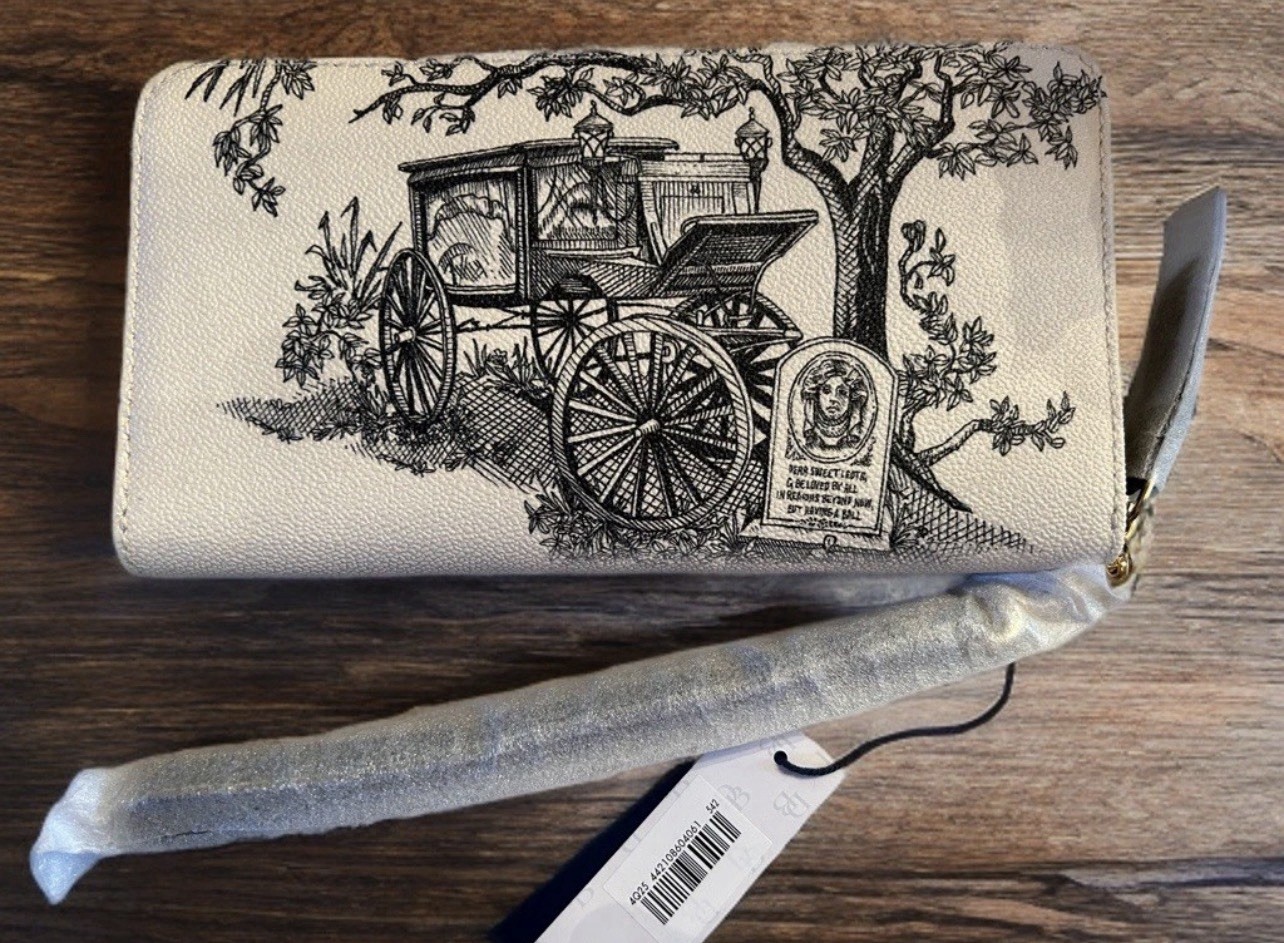 Disney Dooney & and Bourke Haunted Mansion Toile Wallet Wrislet NWT 2024