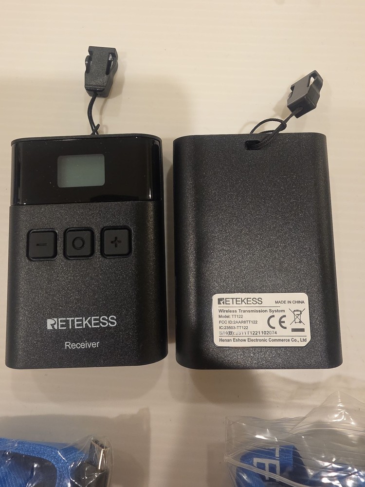 Retekess T122 Wireless Tour System 1 Transmitter Plus 5 Receivers Mic