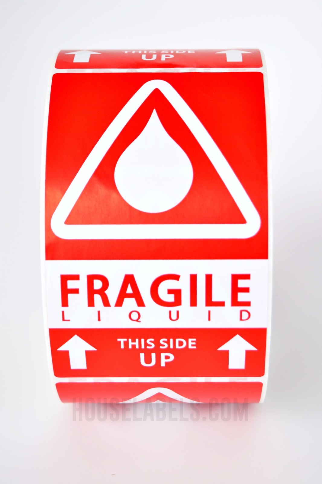 1 Roll ; 500 Labels 3x5 (3" x 5") Pre-Printed Fragile LIQUID This Way Up Labels